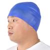 Waterproof Swimming Cap High Elasticity Silicone Swimming Hats Protect Ears for AdultsDark Blue