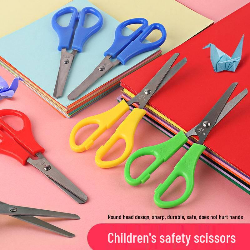 Children's 1.5MM Thick Paper Cutting Scissors for Students and Crafts