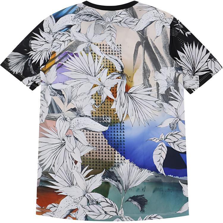 adidas Женская футболка Originals с цветочным принтом, круглым вырезом и коротким рукавом, Топы CY7370