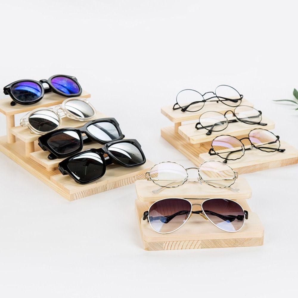 Case Wooden Eyewear Stand Holder Eyeglasses Organizer Sunglasses Display Case Glasses Display Rack