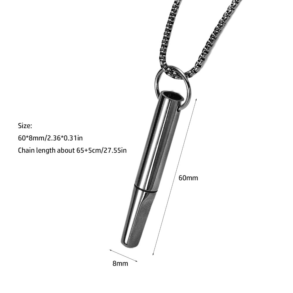Breathing Resistance Necklace 304 Stainless Steel Mindfulness Jewelry for Calmness And Relaxation Special Gifts for Men Women