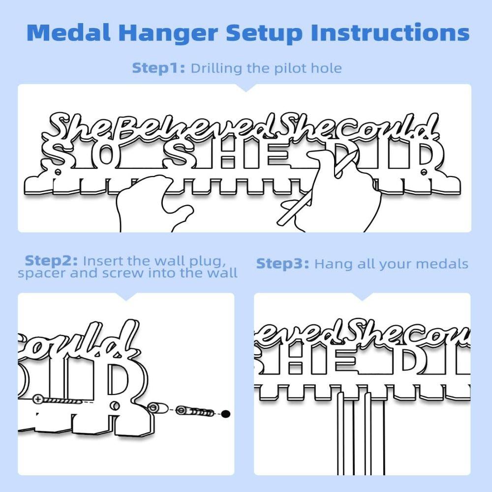 Wall Mount So She Did Medal Hanger Ironwork Ribbon Wall Rack Upgrade Awards Frame  Storage