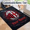 Custom Text Printed Rug AC Milan Non Slip Floor Carpet For Home Room Decor