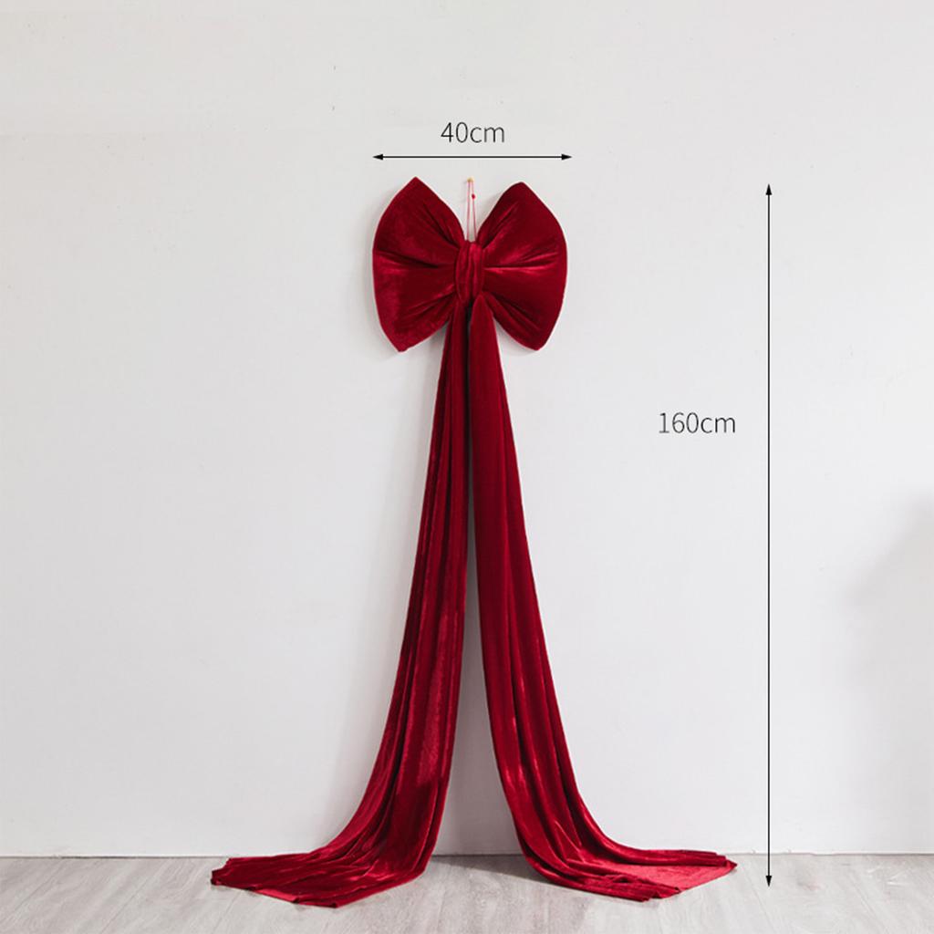 Большой красный бант на верхушку елки, Рождественский бант для елки, Украшение для отеля и торгового центра