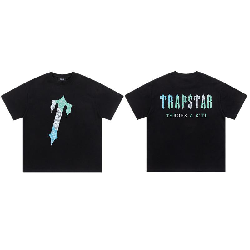 Cross-border new graffiti letter printing European and American street trendy brands loose and versatile casual men's and women's short-sleeved round