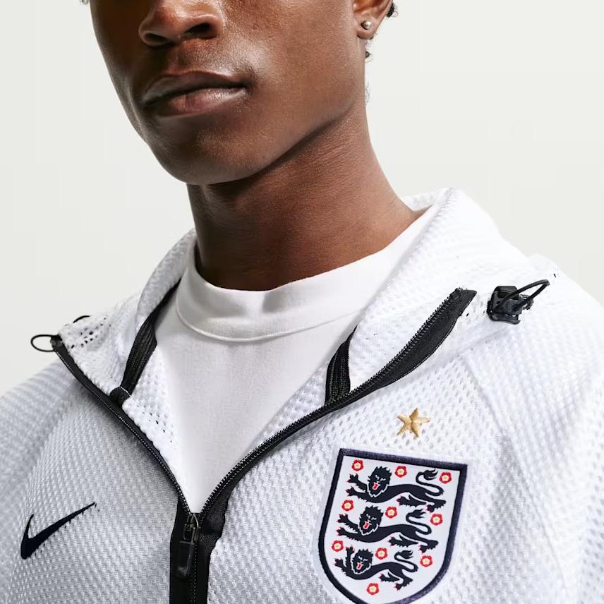 Nike Мужская куртка с молнией, длинным рукавом, в полоску, с логотипом England Dri-FIT, свободного кроя, jackets IH1761-100