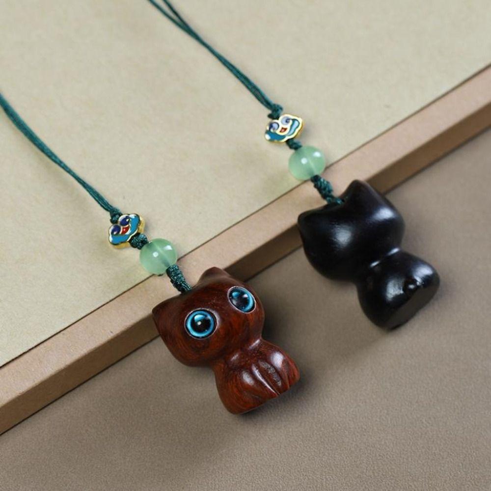 Китайский стиль сандалового дерева брелок кулон брелок ремешок милый мобильный телефон кольцо для женщин