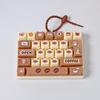 Kawaii Cat Pudding Decompression 26-Key Keyboard Cartoon Fidget Clicker Backpack Pendant for Girls Bag Accessories