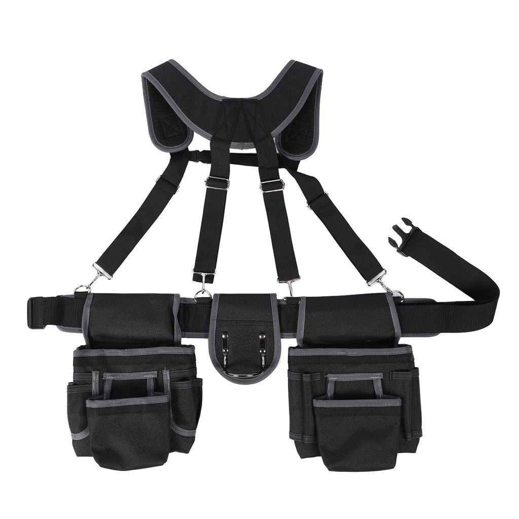 Пояс для инструментов электрика с 12 карманами, пояс для инструментов из полиэстера и нейлона 1680D с ремнем для электриков-рамщиков