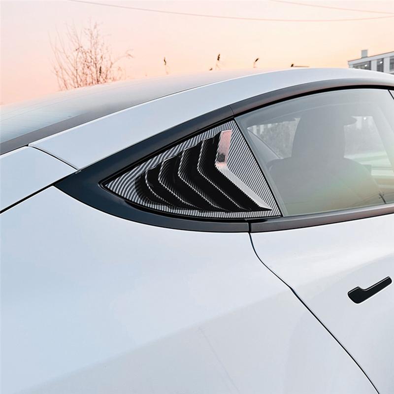 Задняя оконная шторка-жалюзи для Tesla Model 3 Highland 2024, боковая вентиляционная накладка-жалюзи, треугольные аксессуары