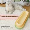 Pack of 3 Convenient Multiple Cats Feeding Stations Durably Easy to Wash Cats Feeding Dish for Multiple Cats Owner