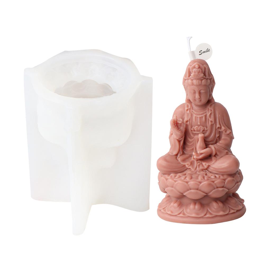 Многоразовая силиконовая форма для свечей Авалокитешвара, статуи, форма для эпоксидной смолы, инструмент для литья для DIY, гипсовые настольные украшения