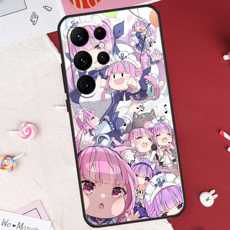 Чехол Hololive Minato Aqua для Samsung Galaxy S26 Ultra S23 S22 S21 S20 S24 S25 Ultra S10 Plus S25 FE Защитный корпус