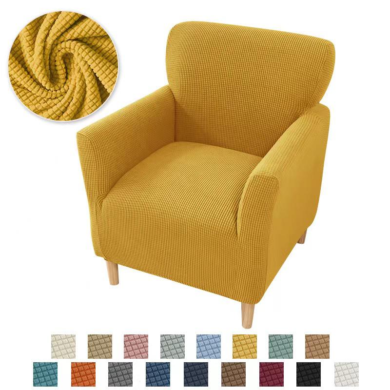 Scratch-Resistant Elastic High Back Sofa Slipcover with Single Armrest for Leisure Chairs
