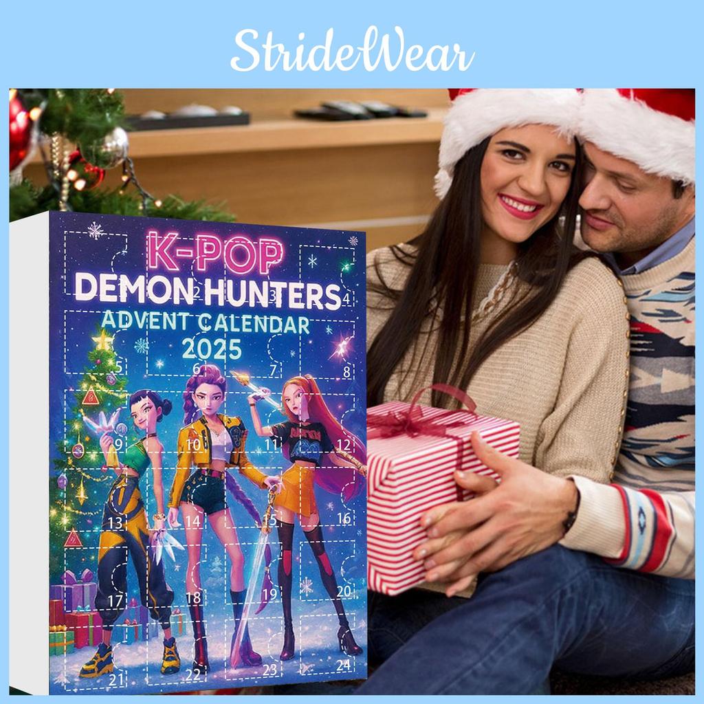 K-pop Охотники на демонов Адвент-календарь с акриловыми фигурками для рождественских подарков и украшения для вечеринки