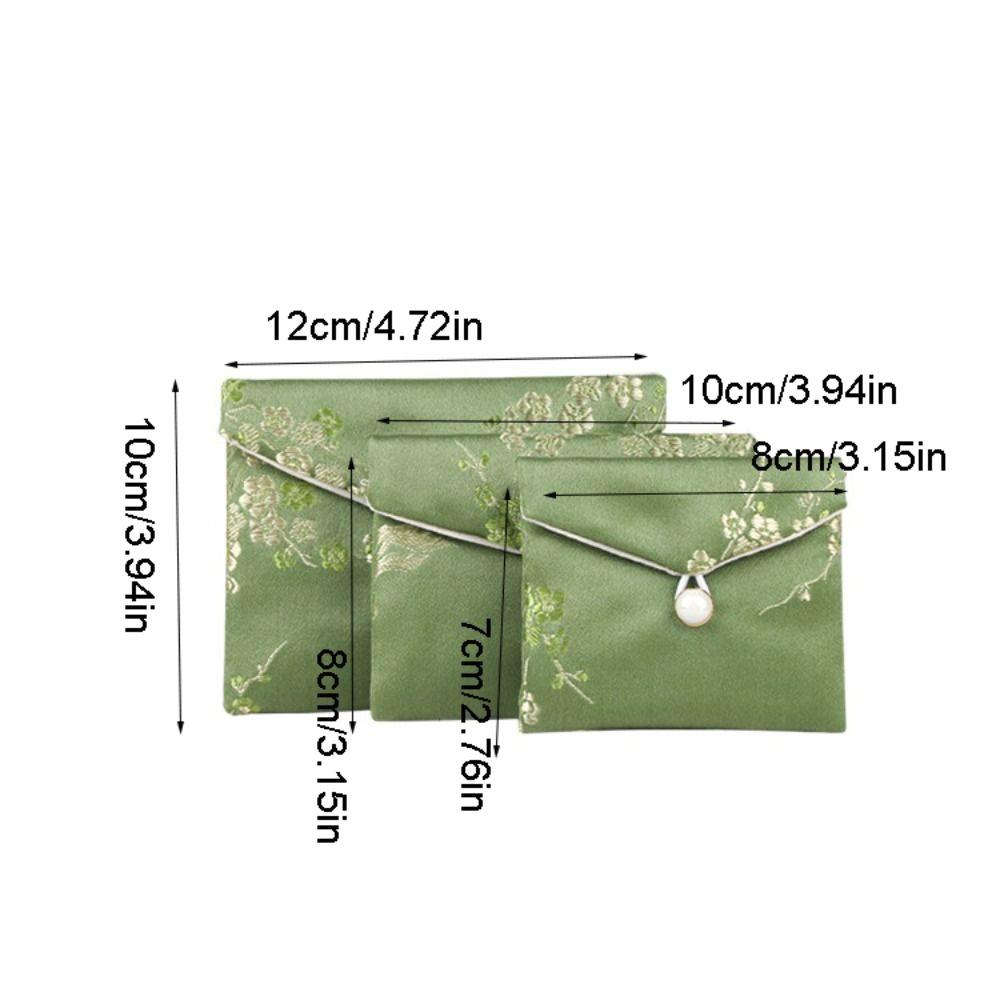 Embroidered Jewelery Bag Buckle Coin Purse Gift Jewelery Storage Bag Girl