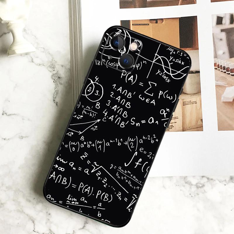 Physic Equations Math Phone Case For iPhone 15 16 Pro Max 11 12 13 14 Pro Max 7 8 Plus X XS XR 12 13 Mini Cover