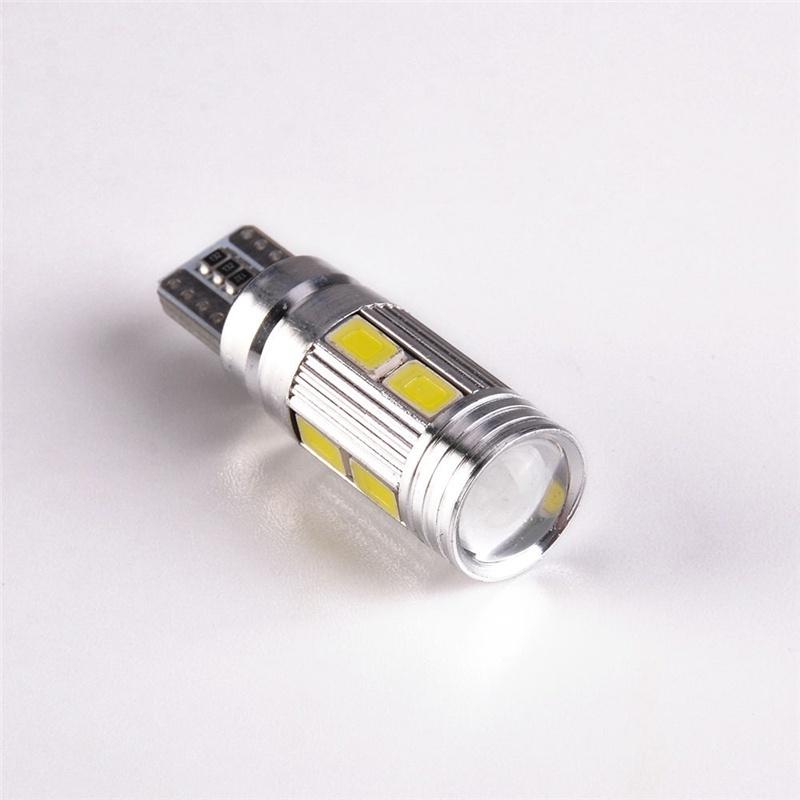 2шт T10 Белый 5630 LED 194 W5W 10 SMD Canbus Безошибочная автомобильная боковая клиновидная лампочка