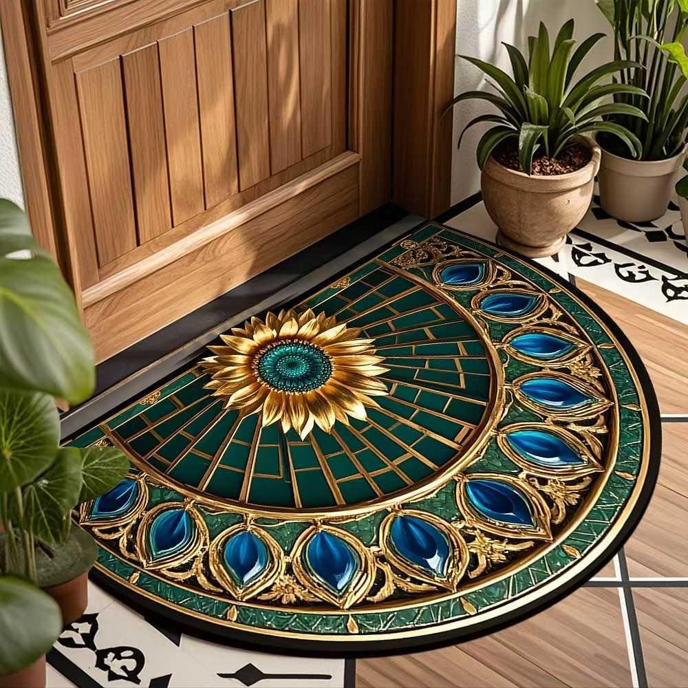 Flower Floral Welcome Rugs Non Slip Door Mat High Quality Entrance Mat Indoor Outdoor