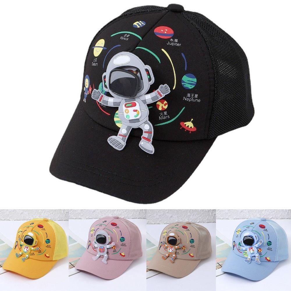 Planet Print Children Peaked Hats Cartoon Astronaut Sun Hat Kids Baseball Caps  Boys Girls
