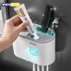 Bathroom Accessories Sets Toothbrush Holder Automatic Toothpaste Dispenser Wall Mount Toothpaste Squeezer Storage Rack Organizer