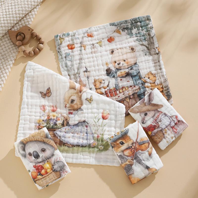 7A Антибактериальная детская салфетка из чистого хлопка - Шестислойная марля, Класс A, Полотенце для новорожденных и детей