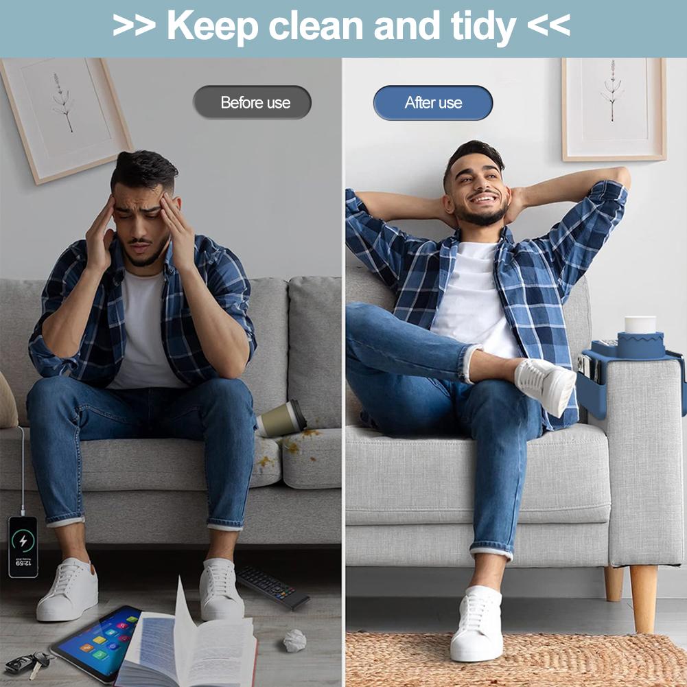 Подстаканник для дивана, силиконовый противоскользящий подстаканник для дивана, подлокотник для дивана, пульт дистанционного управления, держатель для подлокотника дивана