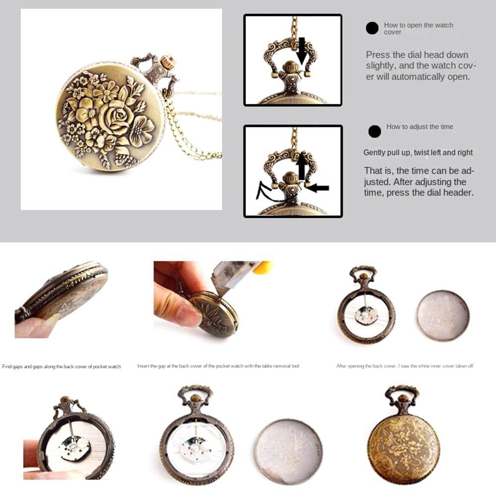 For Women Quartz Vintage Steampunk Pocket Pocket Watch Fob Watches