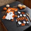 2PCS Ghost Pumpkin Pattern Hand Towel Ultra-Fine Fiber Dish Towel Kitchen Dishcloth  Bathroom