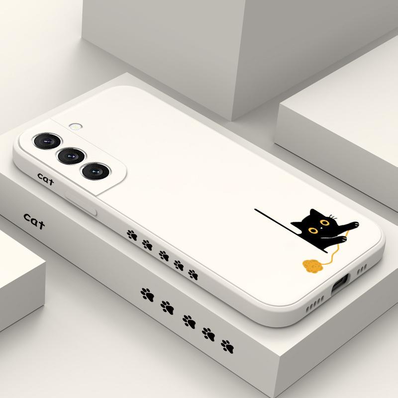 Паникующие кошки Чехол для телефона для Samsung Galaxy A37 A57 Жидкий силиконовый чехол