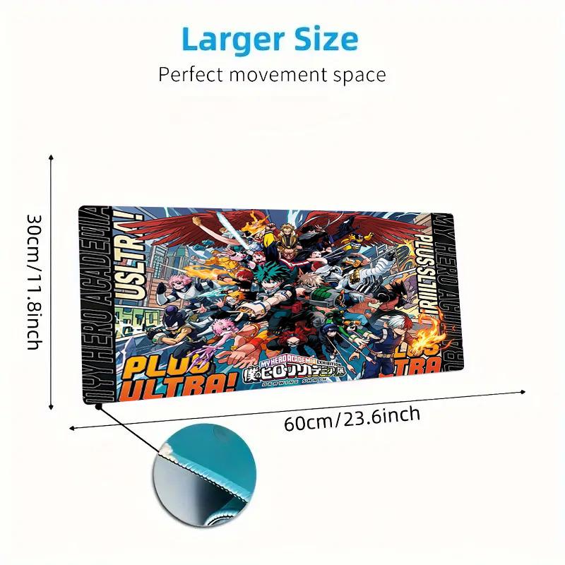 Anime Hero Academia Color Mouse Pad Large Gaming Table Cushion Non-slip Laptop Tablet Big Mousepad XXL Mat Mini PC Playmat With Lock edge
