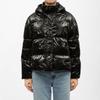 Shiny Black Hooded Short Puffer Jacket Nelly Women