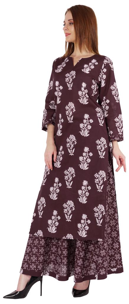 Phagun Indian Ethnic Cotton Kurti & Skirt Set For Women  S Partywear Dress Printed Traditional