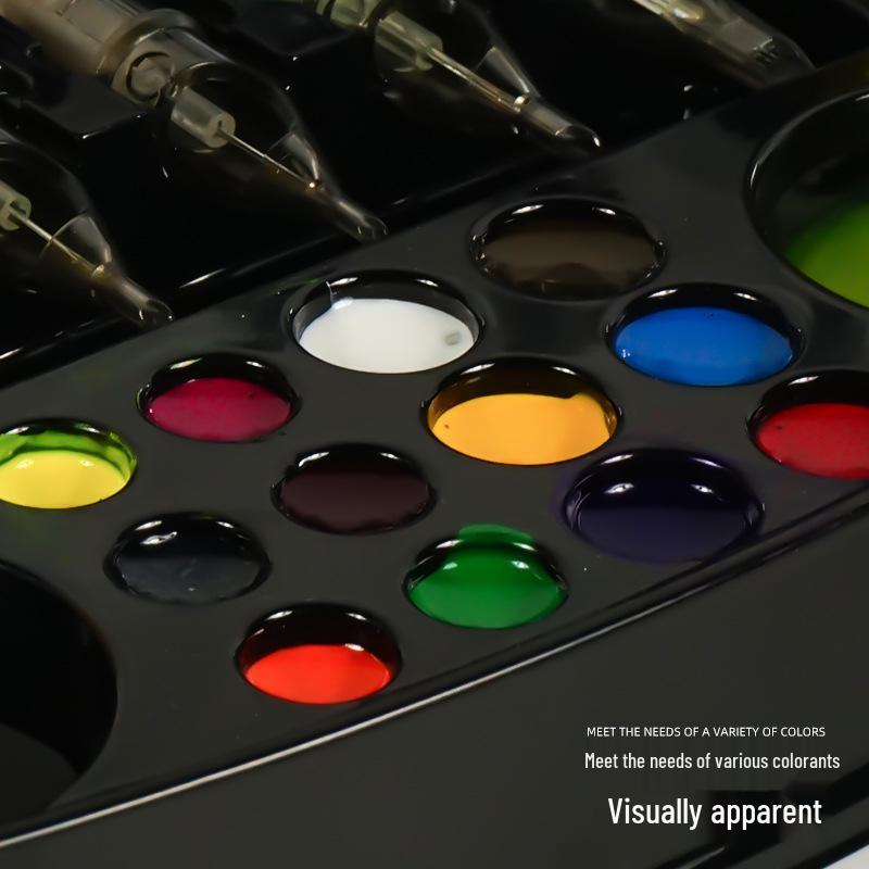 Палитры для тату-чернил - 12 одноразовых палитр для микроблейдинга и краски