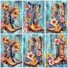 DIY Diamond Painting Fancy Boots Cross Stitch Kit Mosaic Art Diamond Painting Full Circle/Square Diamond Home Decoration