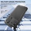 For iPhone 16e Case Aluminum Alloy+Silicone Lens Kickstand Phone Cover with Tempered Glass Film