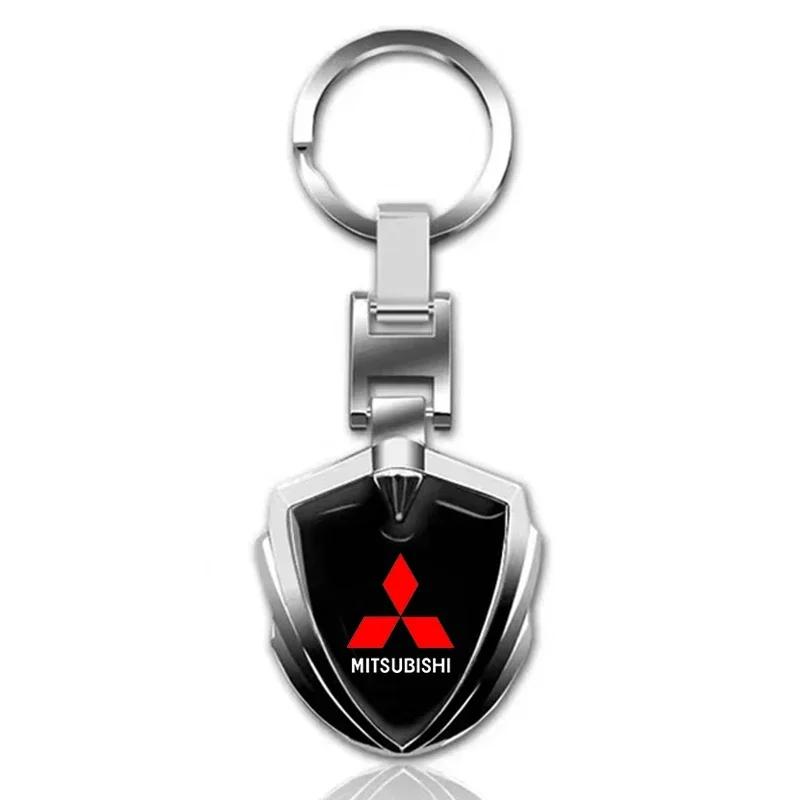 wszm6 Metal Car Key Chain Holder Keyring Pendant Gift for Mitsubishi ASX L200 EVO Lancer Montero Pajero Eclipse