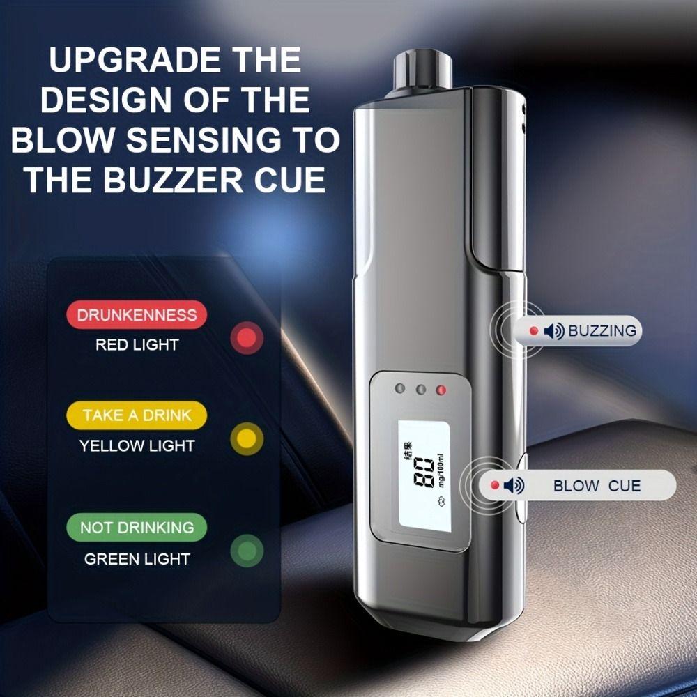 Accuracy LED Screen Digital Breathalyzer Portable Blow Breathalyzer Drunk Driving Test