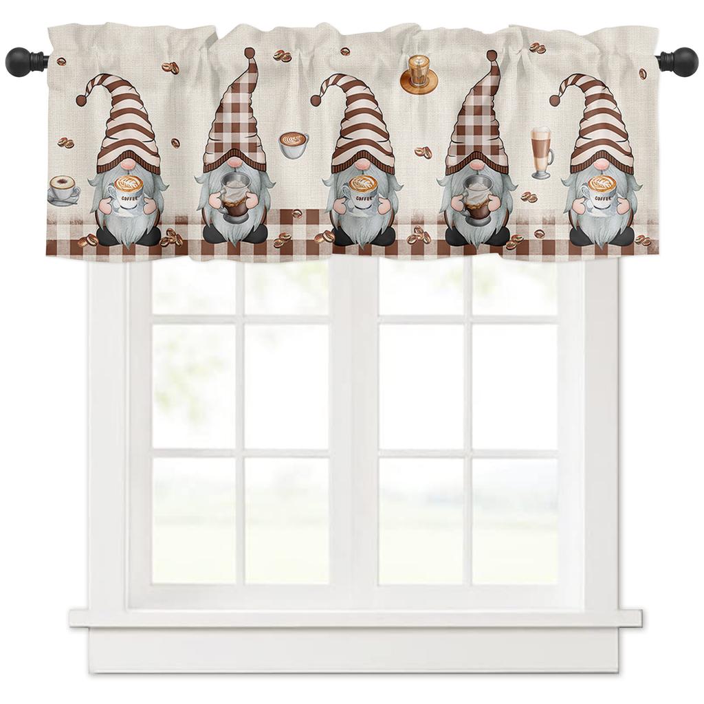 Кофейный ретро-стиль кухонные шторы на окна украшение дома короткие шторы для гостиной спальни маленькие шторы Cortinas