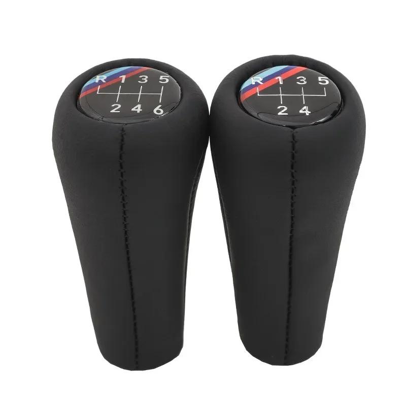 Car 5 6 Speed Leather Gear Stick Shift Knob Fit For BMW 1 3 5 6 Series E30 E32 E34 E36 E38 E39 E46 E53 E60 E63 E83 E84 E90 E91