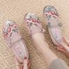 Old Beijing Cloth Shoes Women's Mesh Shoes Summer Mesh One-pedal Flat-soled Mother Shoes Mesh Yarn Breathable Ethnic Style Embroidered Shoes