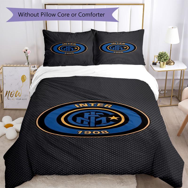 Inter Milan Bedding Set Breathable Duvet Cover With Pillowcases Home Decoration Birthday Gift