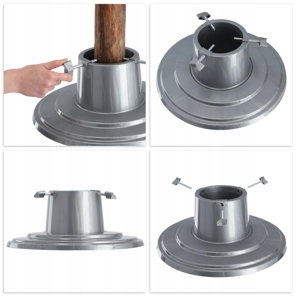 KADAX Подставка для елки Подставка для елки 2 м Серебро