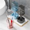 Minimalist Toothbrush Holder Set Compact Storage Organizer with Gargle Cup, Bathroom Tumbler, and Rack Space-Saving Bathroom