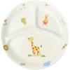 [Official] OGISO (Ogiso) - Nursery School Adapter! Reinforced Porcelain Convenient Three-Compartment Lunch Plate, Animal Safari Design, 17261250B200