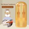 Pet Toothbrush & Toothpaste Set: Dog & Cat Silicone Toothbrush for Bite Resistance & Teeth Cleaning