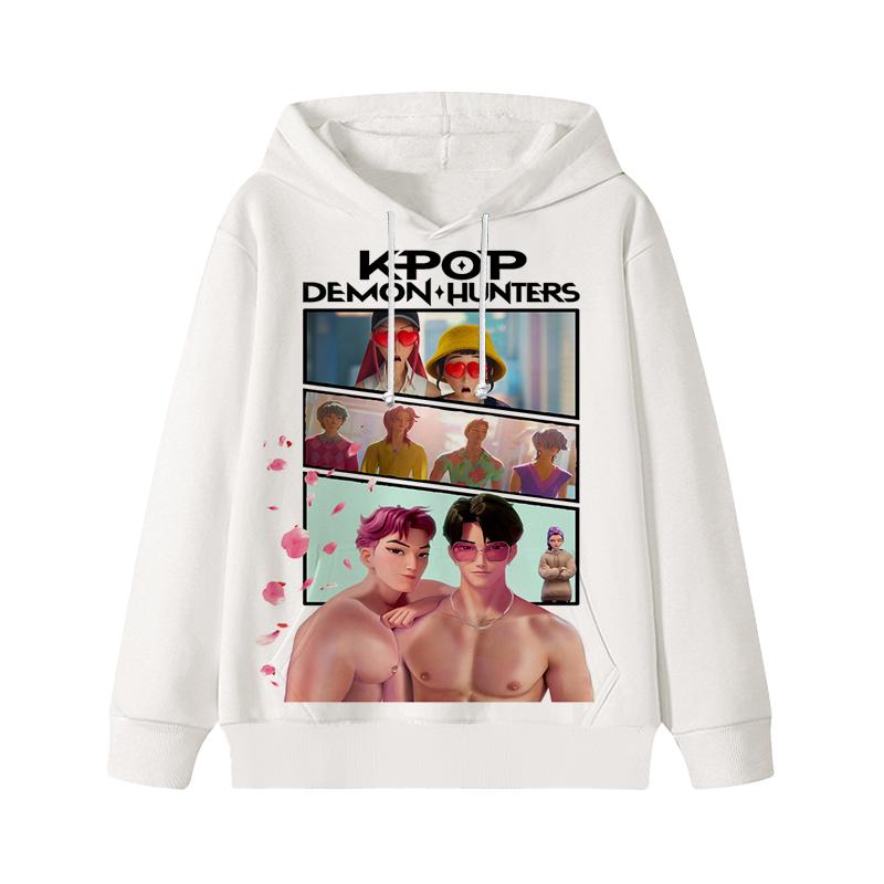 Толстовка Demon Hunters Zoey Rumi Mira KPop Huntrix Girl Детская толстовка Детская Саджа Мальчики Пуловер Харадзюку Осень Зима Топы