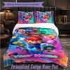 Personalized 3Pcs Bedding SetSuper Mario Custom Text Duvet Cover Pillowcase Set Bedroom Gift