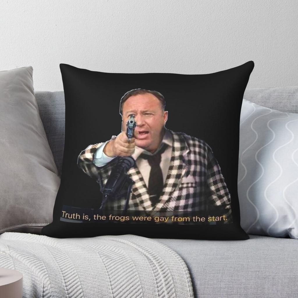 Truth Is The Frogs Were Gay From The Start Pillowcase Polyester Linen Velvet Creative Decorative Pillow Home Cushion Cover x