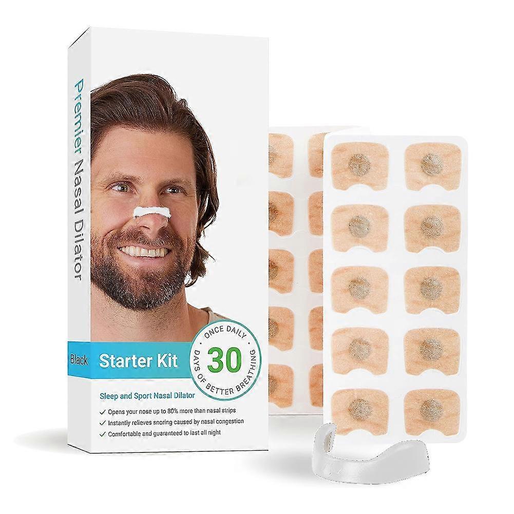 30-Day Supply of Intake Tabs with Magnetic Applicator and 4 Resizable Bands for Nasal Breathing Support